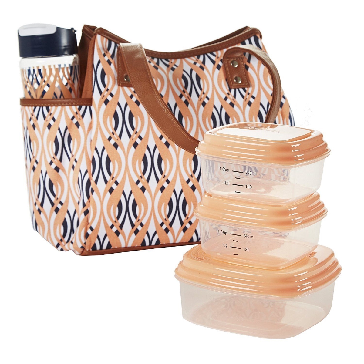 993ff1144 Westerly Insulated Lunch Bag Set With Reusable Containers