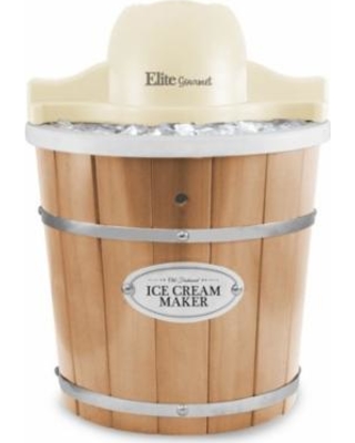 Elite Gourmet Eim-924l 4 Qt. Old Fashioned Bucket Ice Cream Maker - Pine