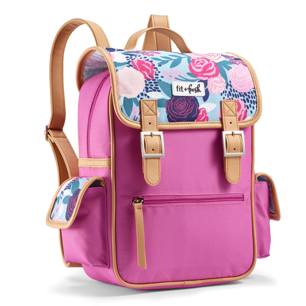 6530ffwb2451 Fit & Fresh Two Buckle Mini Backpack In Blue Lorella Posy