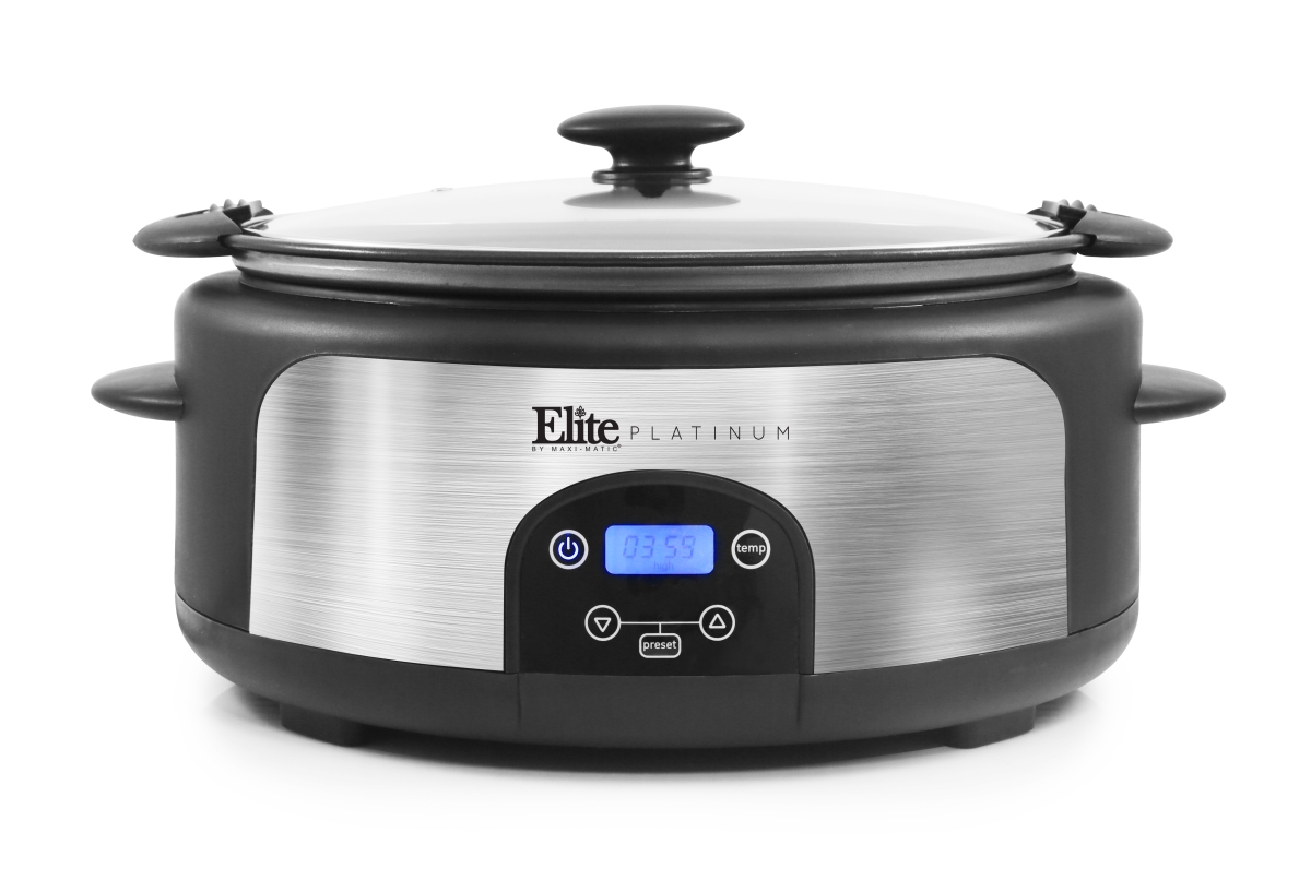 Mst-610dt Elite Platinum Programmable Stainless Steel Slow Cooker With Locking Lid