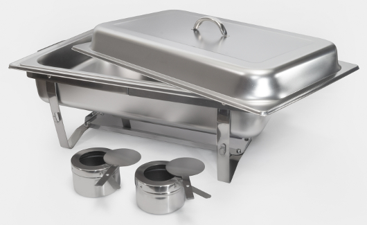Cookpro 585 9 Quart Excelsteel Rectangular Chafing Dish Set - Silver