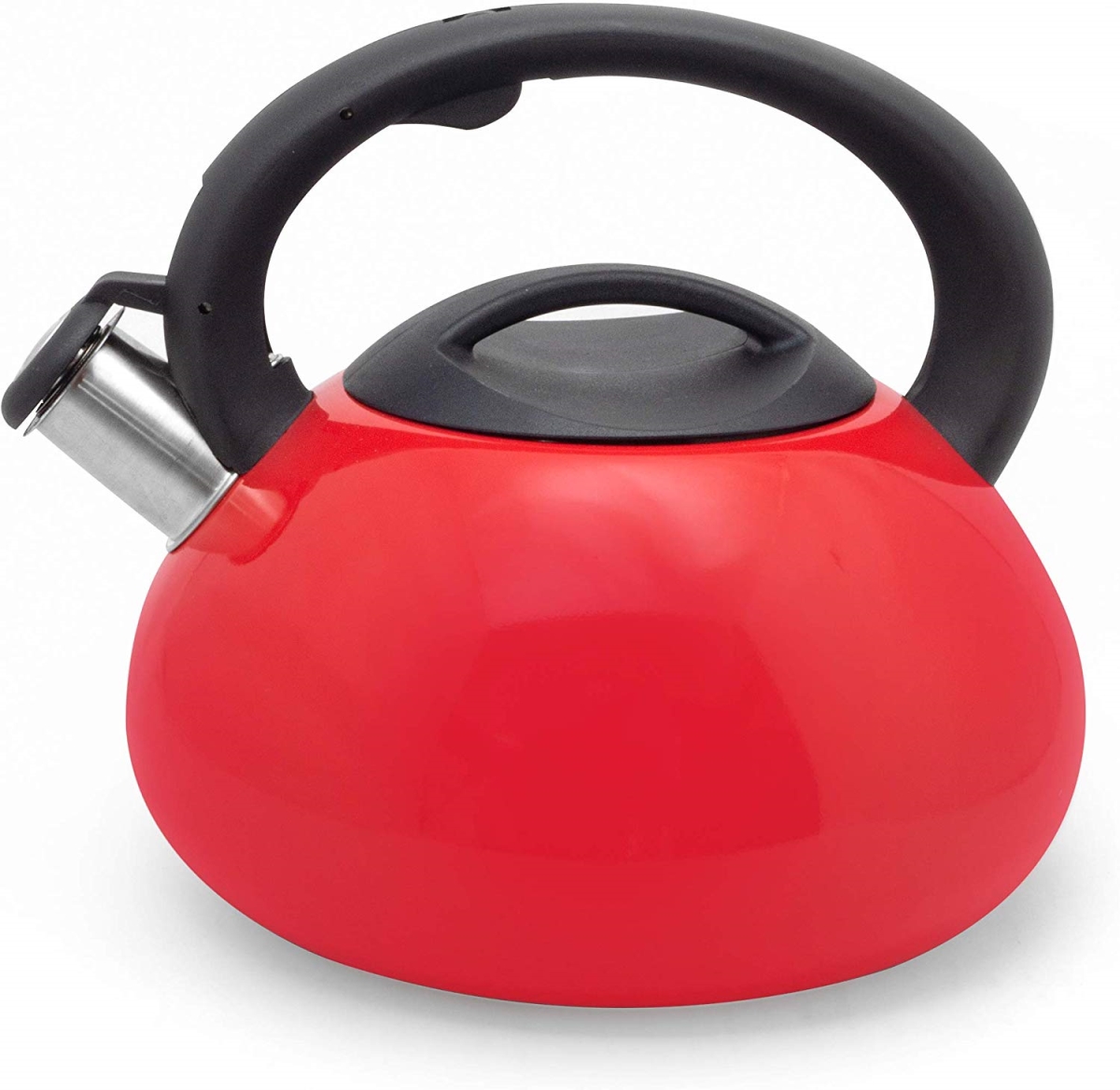 Cookpro 425r 3 Qt. Excel Stainless Steel Whistling Tea Kettle, Red
