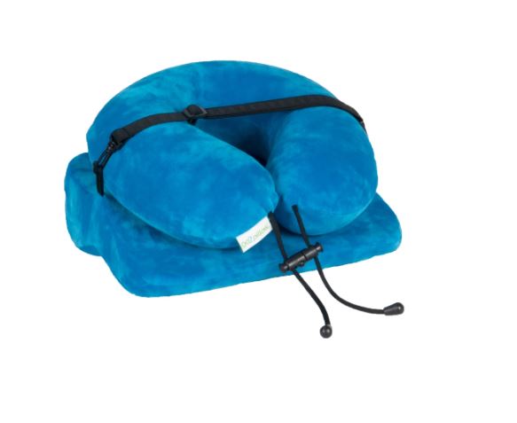 G2p300 2 In 1 Travel Pillow With Horseshoe & Contour, Royal Blue
