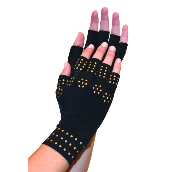 Jb6769r-blk Magnetic Arthritis Therapy Gloves, Black