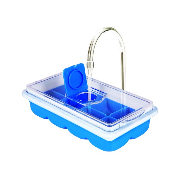 Jb7895 No Spill Cylinder Ice Cube Tray, Blue - Large