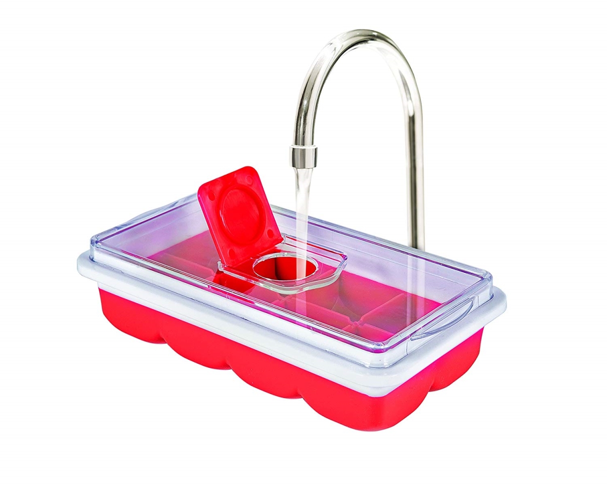 Jb8237red No Spill Ice Cube Tray, Red