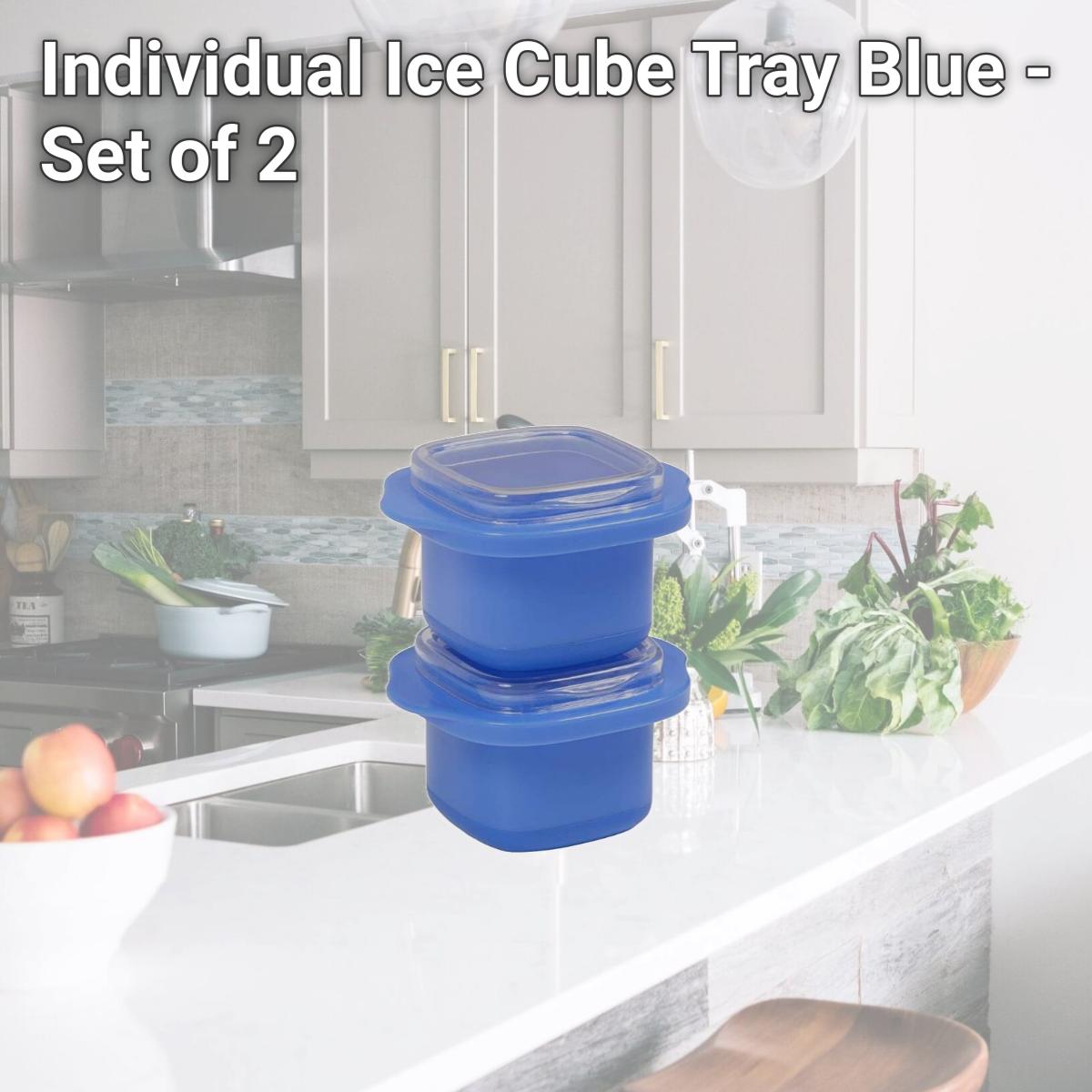Picture of Jobar JB8247BLU Individual Ice Cube Tray, Blue - Set of 2