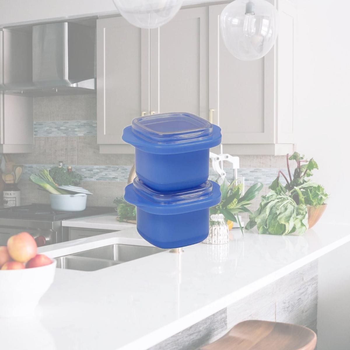 Picture of Jobar JB8247BLU Individual Ice Cube Tray, Blue - Set of 2