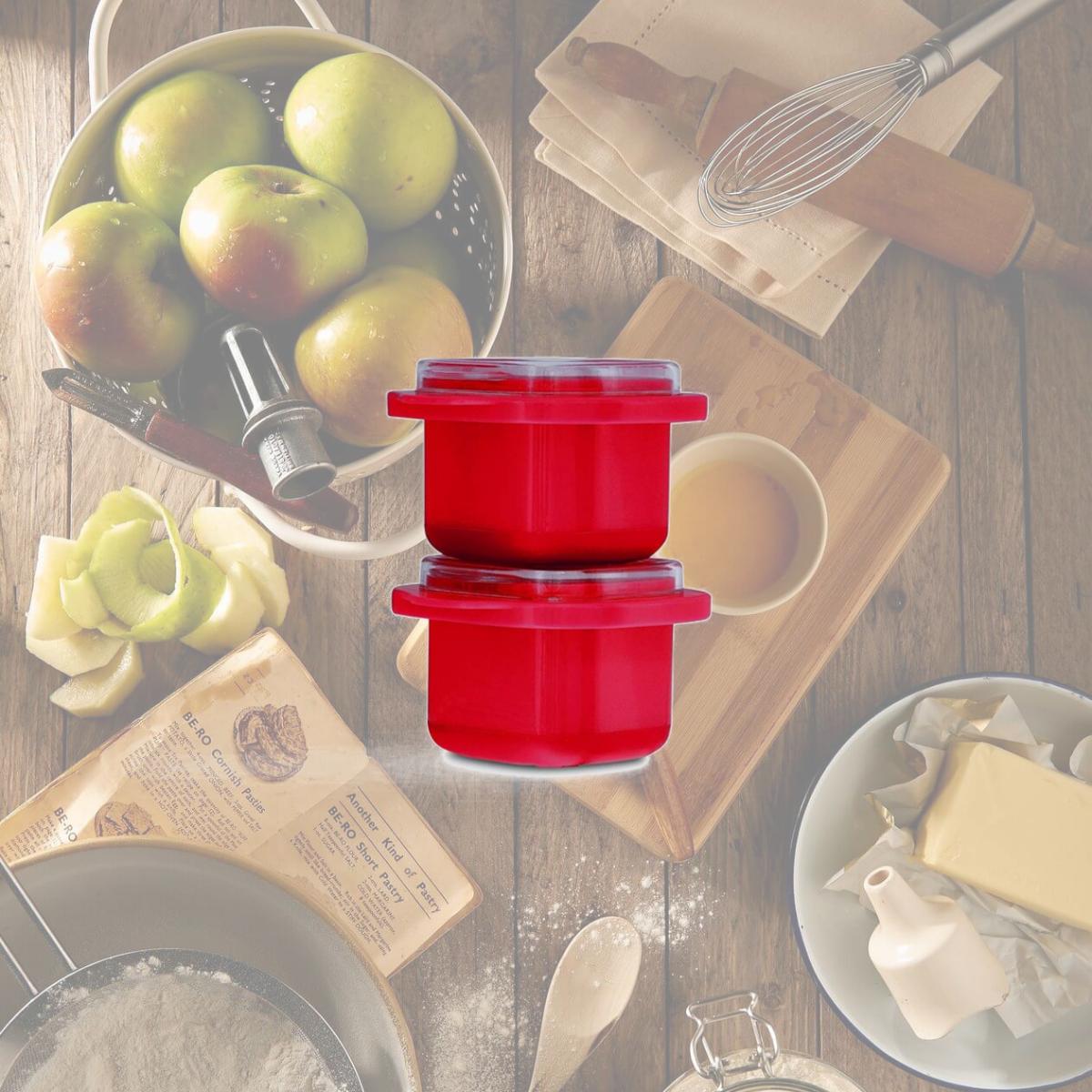 Picture of Jobar JB8247RED Individual Ice Cube Tray, Red - Set of 2