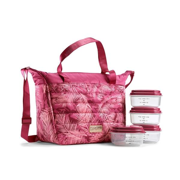 UPC 700522235002 product image for 8801FF2765 Fit & Fresh Maya Athleisure Lunch Bag Kit, Berry Palm Camo | upcitemdb.com