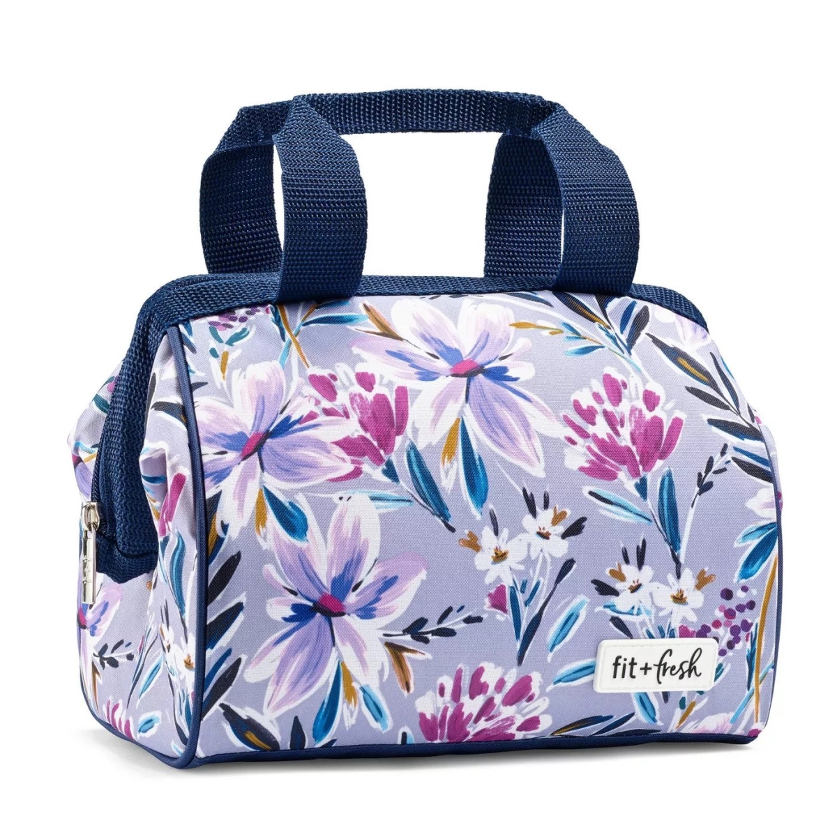 UPC 700522227410 product image for 902FF2558 Fit & Fresh Charlotte Insulated Lunch Bag, Tulane Floral Lilac | upcitemdb.com