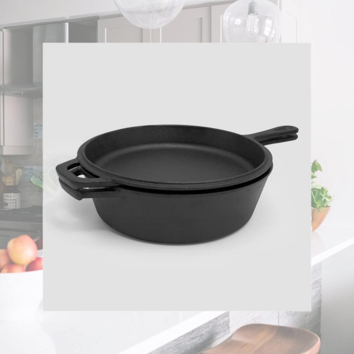 Picture of Cookpro 445 3.5 qt. Excelsteel Preseasoned Cast Iron Combo Cooker