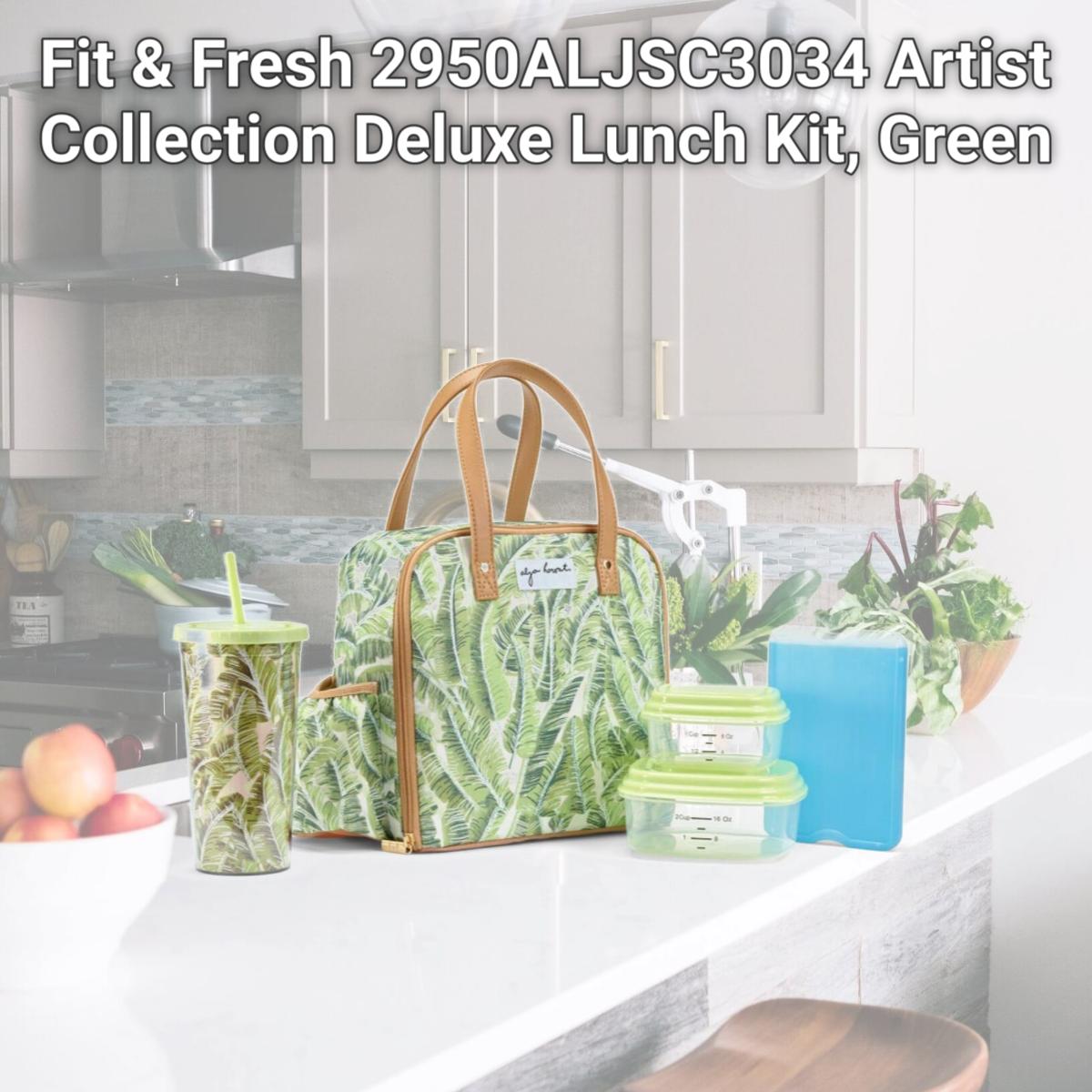 Picture of Fit & Fresh 2950ALJSC3034 Artist Collection Deluxe Lunch Kit, Green