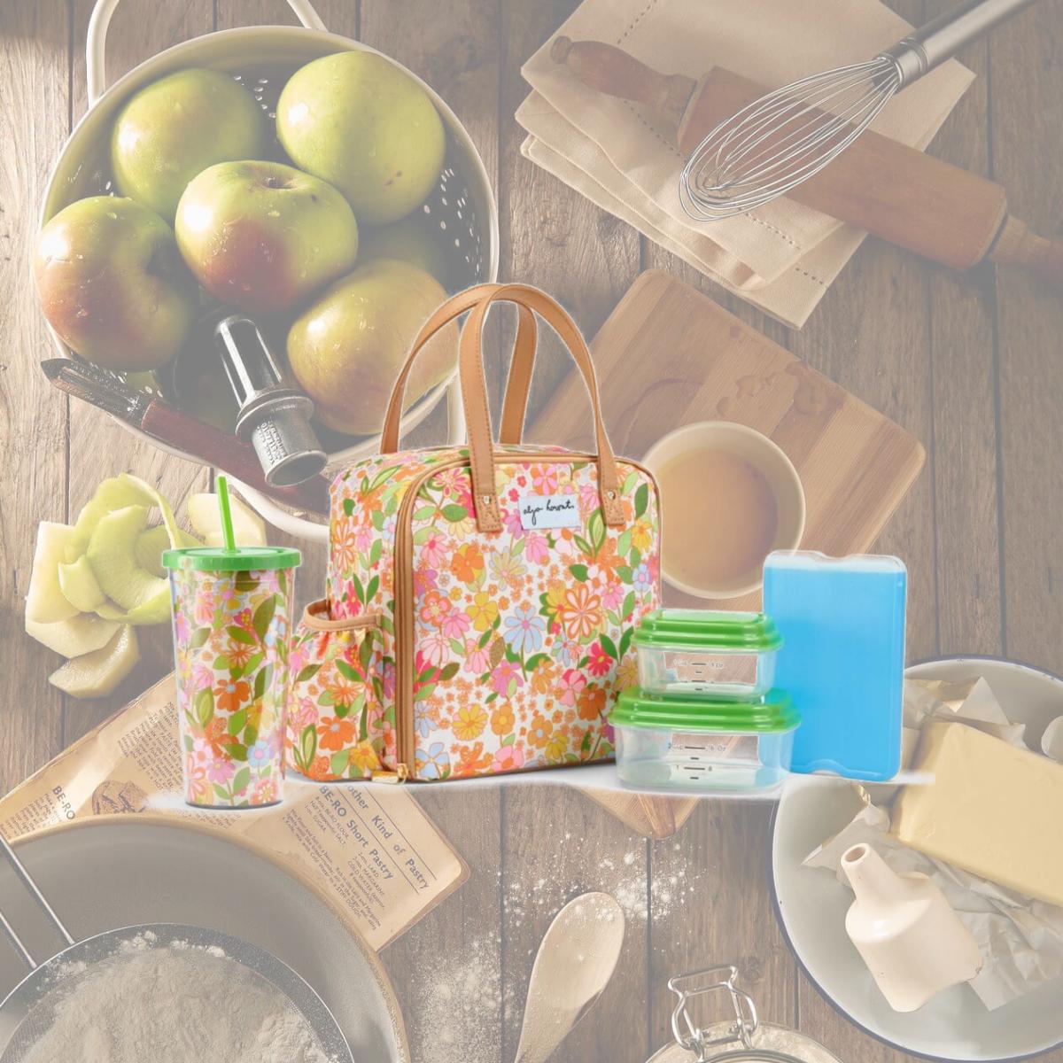 Picture of Fit & Fresh 2950ALJSC3035 Artist Collection Deluxe Lunch Kit, Multicolor Floral