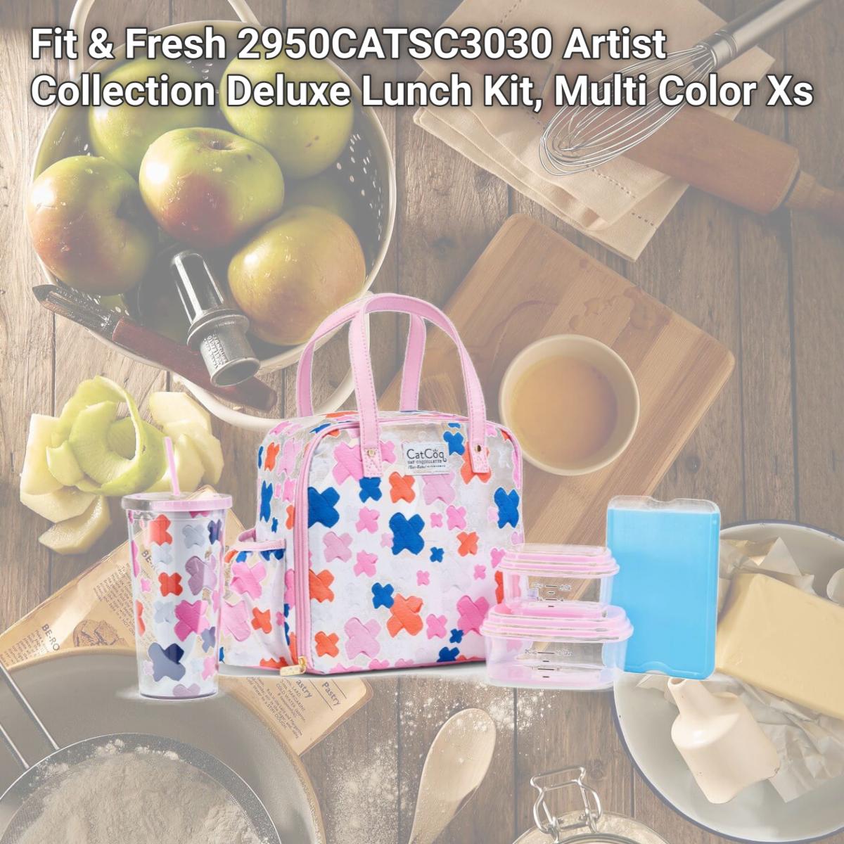 Picture of Fit & Fresh 2950CATSC3030 Artist Collection Deluxe Lunch Kit, Multi Color Xs