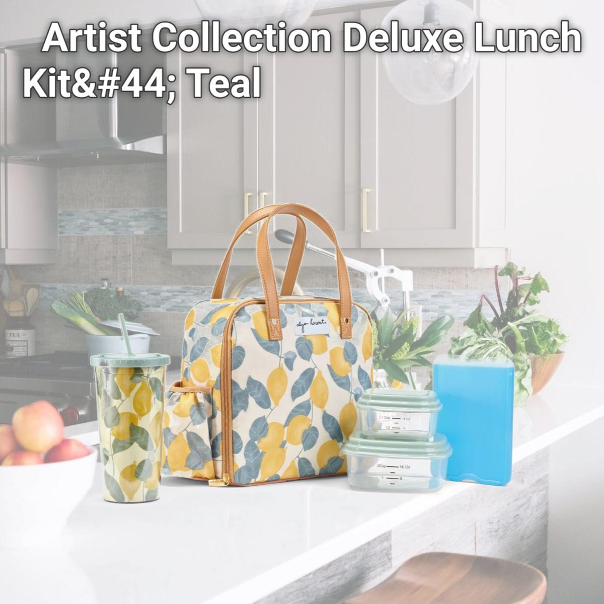 Picture of Fit & Fresh 2950ETVSC2863 Artist Collection Deluxe Lunch Kit, Teal