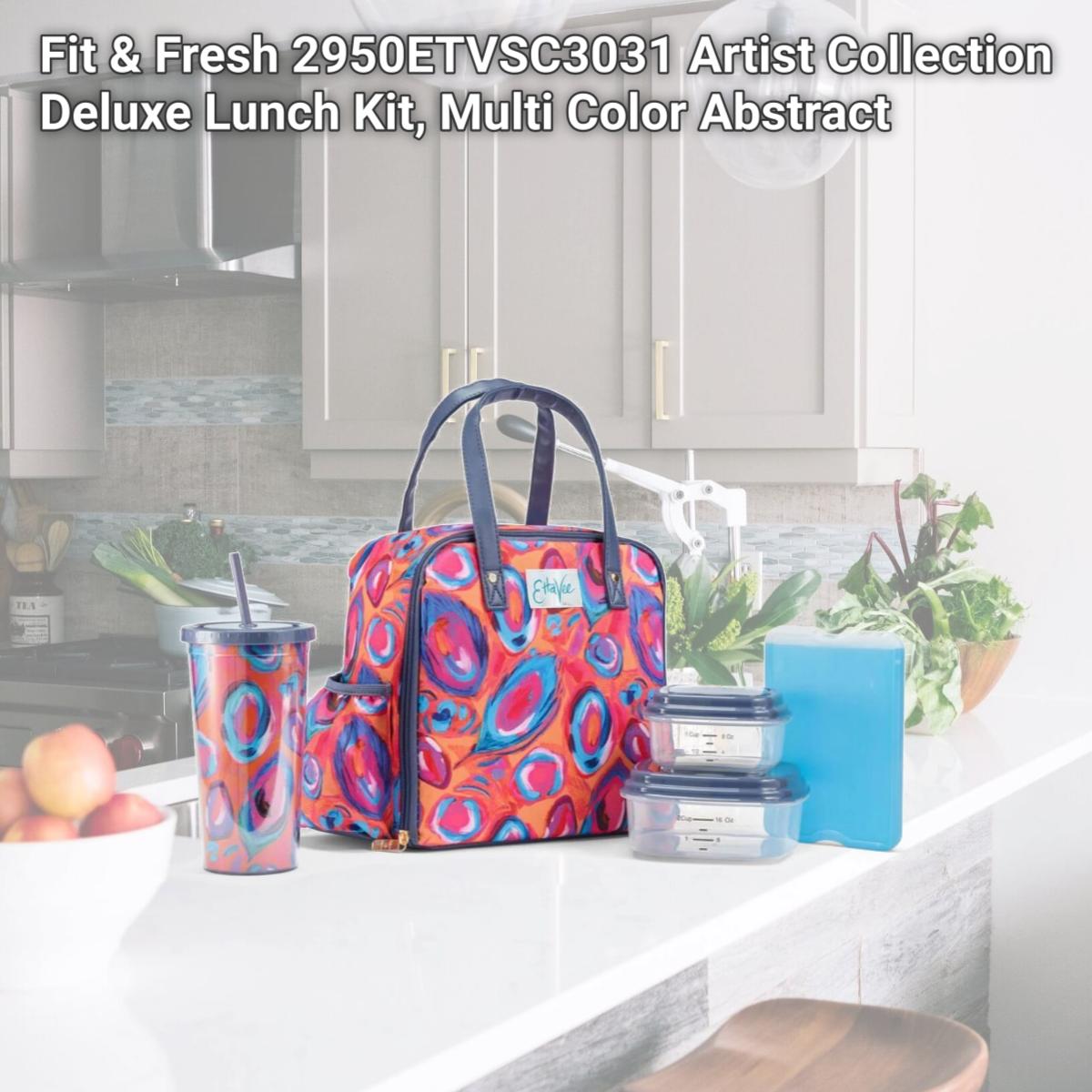 Picture of Fit & Fresh 2950ETVSC3031 Artist Collection Deluxe Lunch Kit, Multi Color Abstract