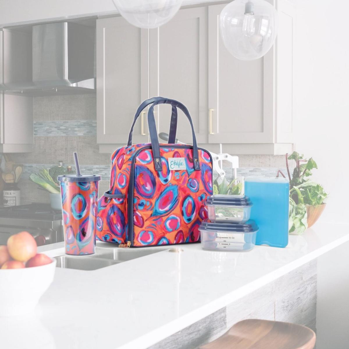 Picture of Fit & Fresh 2950ETVSC3031 Artist Collection Deluxe Lunch Kit, Multi Color Abstract