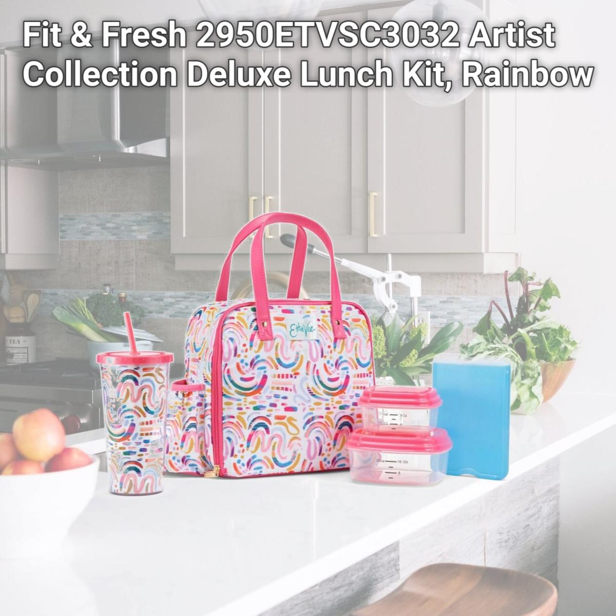 Picture of Fit & Fresh 2950ETVSC3032 Artist Collection Deluxe Lunch Kit, Rainbow