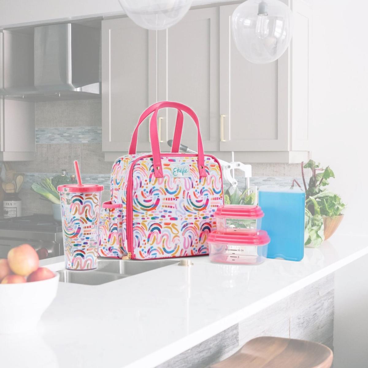 Picture of Fit & Fresh 2950ETVSC3032 Artist Collection Deluxe Lunch Kit, Rainbow
