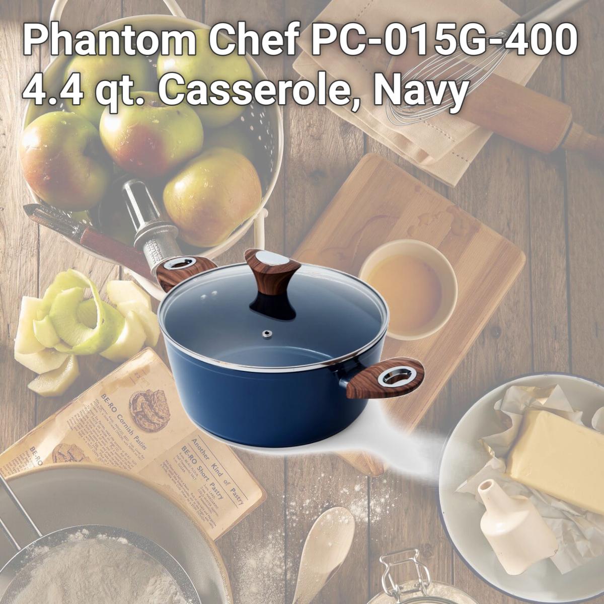 Picture of Phantom Chef PC-015G-400 4.4 qt. Casserole, Navy