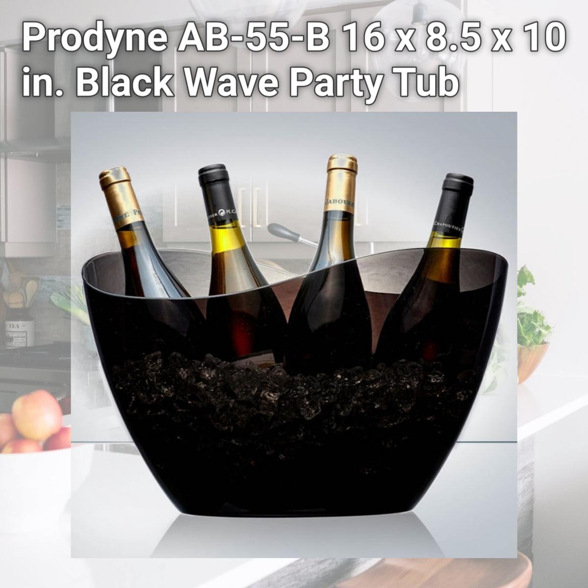 Picture of Prodyne AB-55-B 16 x 8.5 x 10 in. Black Wave Party Tub