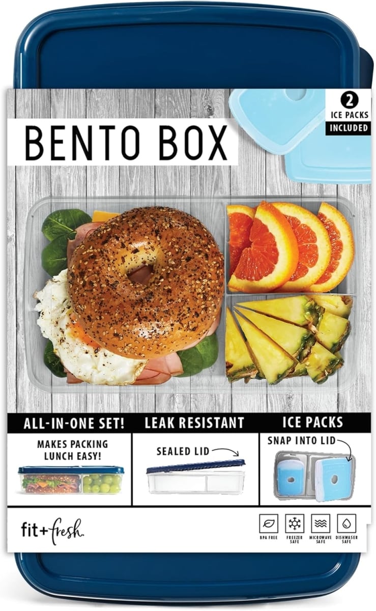 UPC 700522226796 product image for 826LOTGMOD Bento Adult & Kids Lunch Box Container with 2 Slim Clip-in Ice Packs  | upcitemdb.com