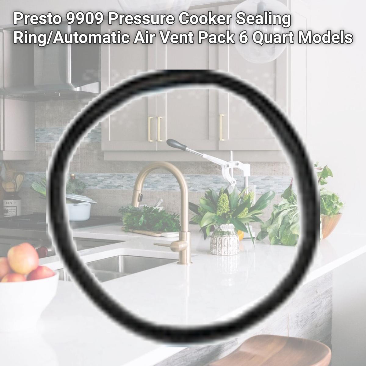 Picture of Presto 9909 Pressure Cooker Sealing Ring/Automatic Air Vent Pack 6 Quart Models