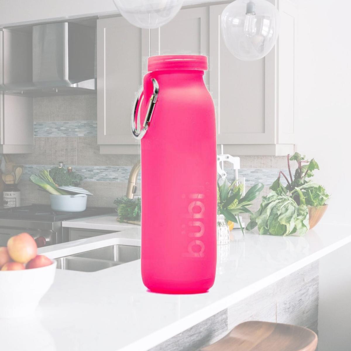 Picture of Bubi Brands BB65RP633 22oz & 650 ml Foldable Water Bottle Rose Foldable Water Bottle Rose, Pink