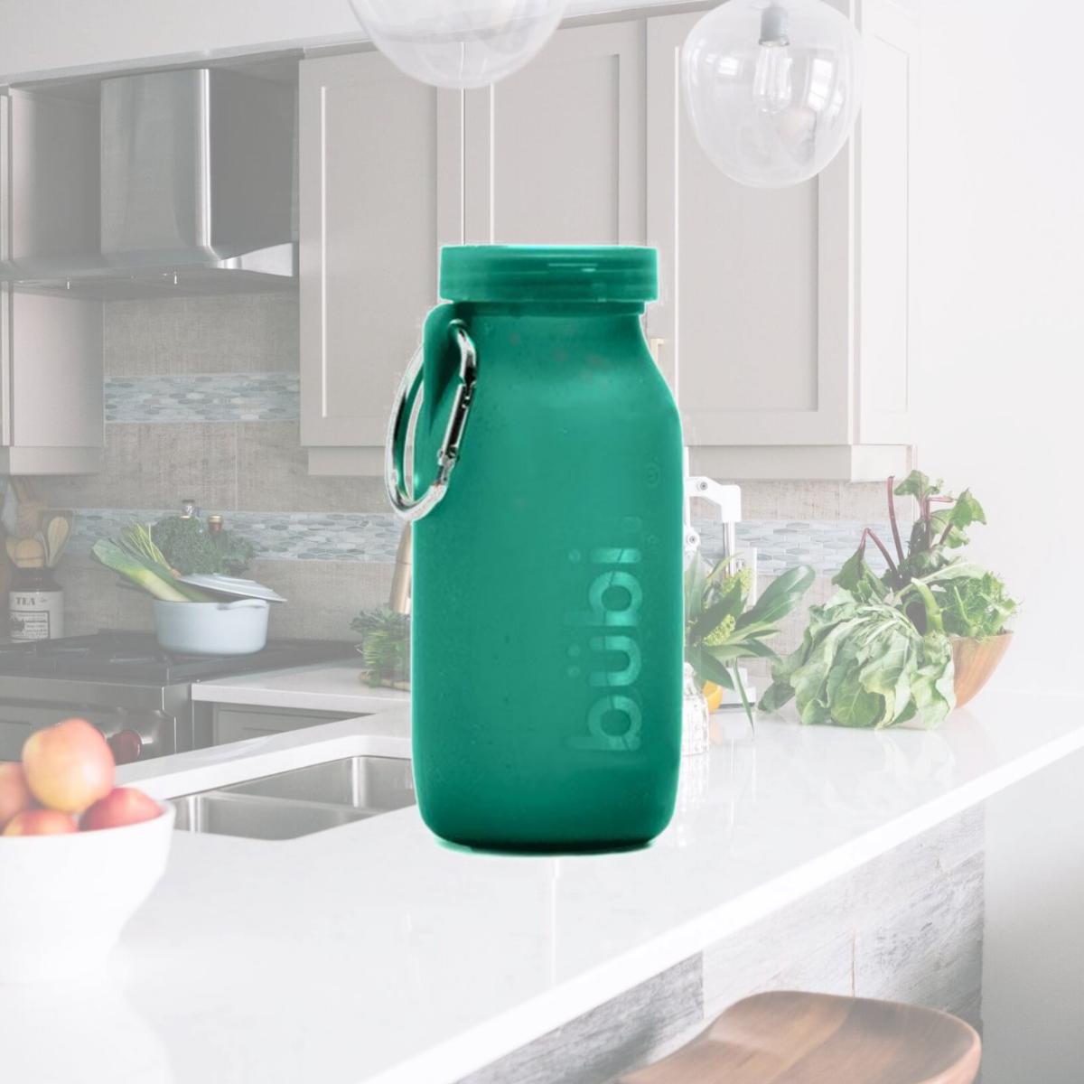 Picture of Bubi Brands BB42ST416 14oz & 414 ml Foldable Water Bottle Rose, Seafoam Teal