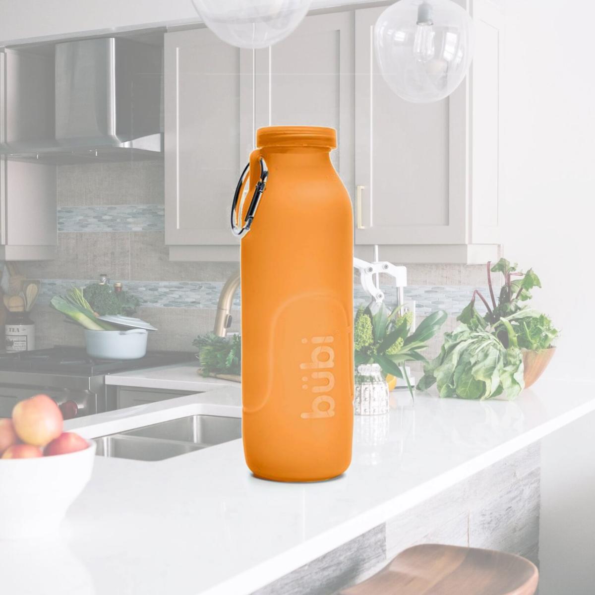 Picture of Bubi Brands BB100SO461 35oz & 1000 ml Foldable Water Bottle Rose, Sunset Orange