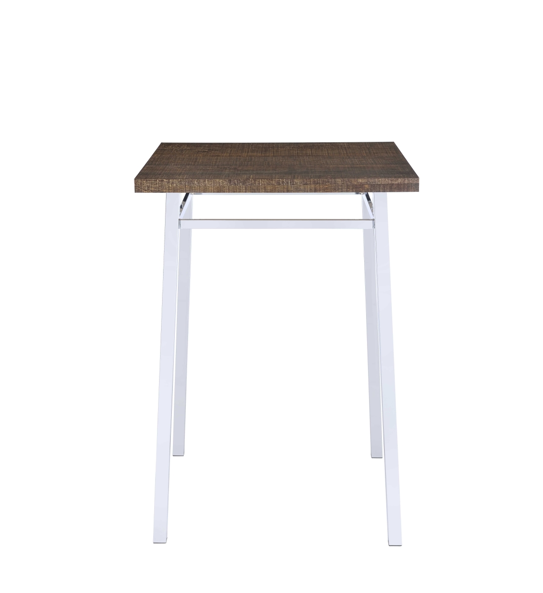 Home Roots Furniture 286229 42 X 30 X 30 In. Paper Veneer & Particle Board Bar Table - Oak & Chrome