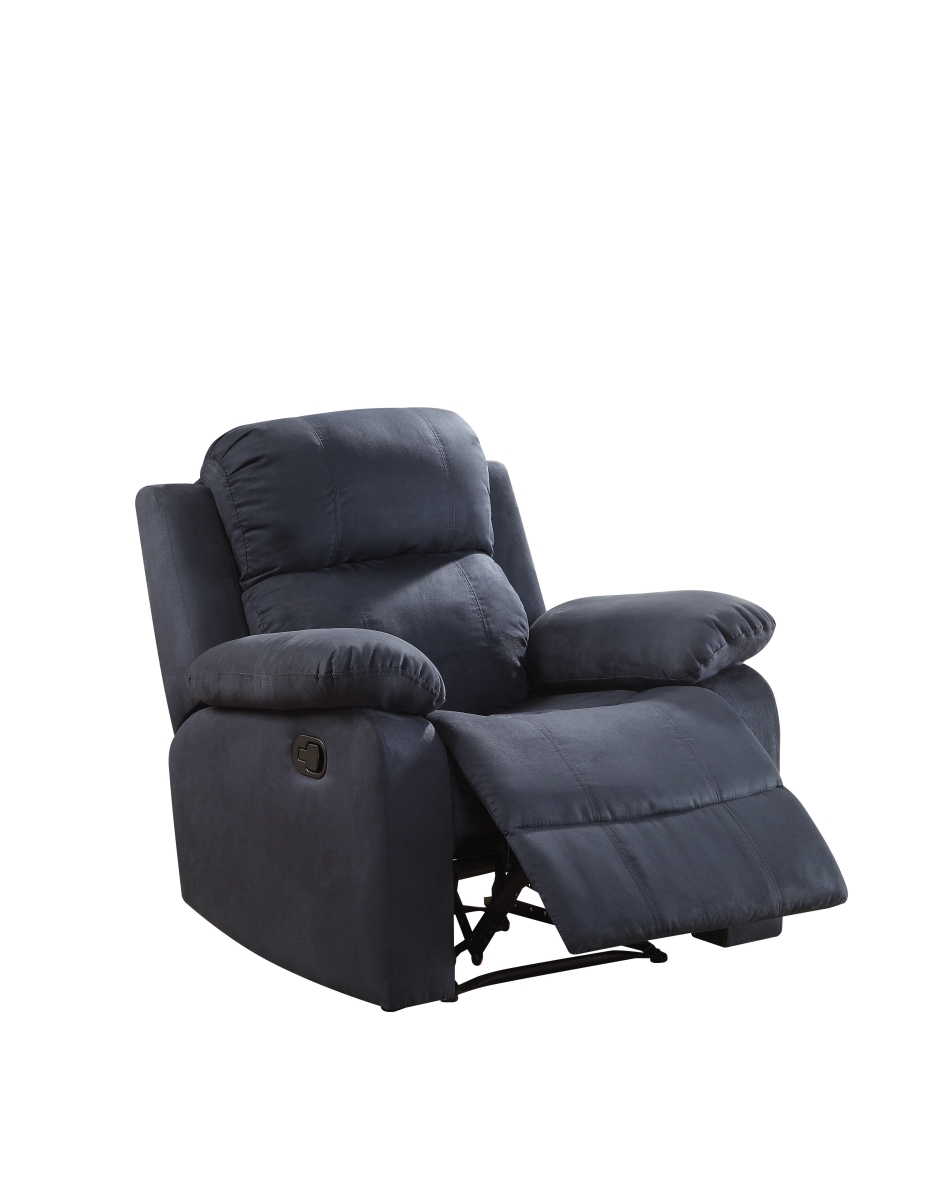 Home Roots Furniture 286173 41 X 36 X 36 In. Microfiber & Wooden Frame Recliner - Blue