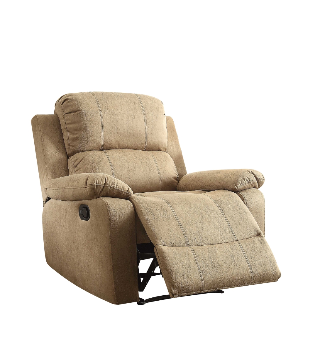 Home Roots Furniture 286178 39 X 38 X 38 In. Polished Microfiber Fabric Recliner - Brown