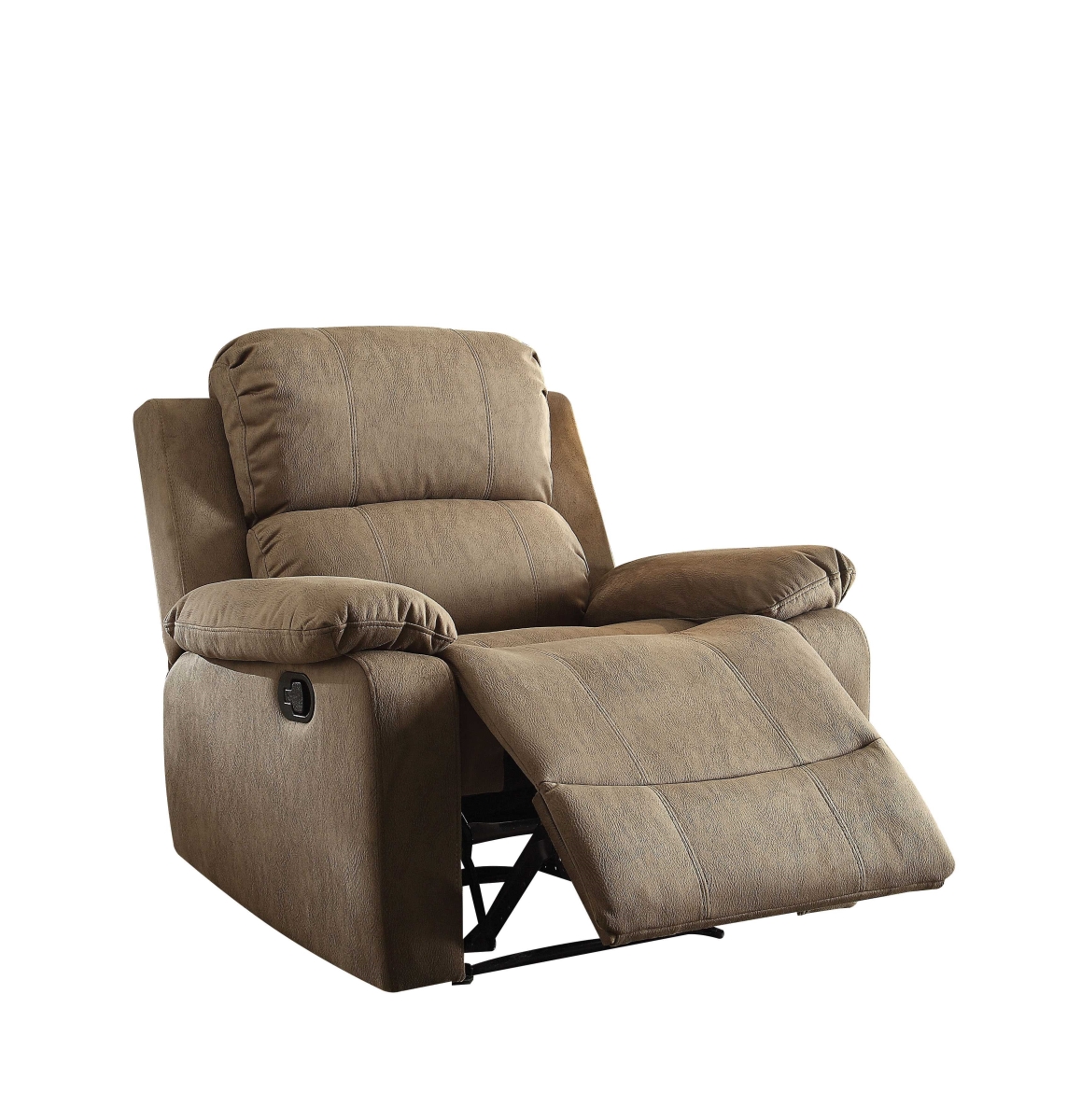 Home Roots Furniture 286179 39 X 38 X 38 In. Polished Microfiber Fabric Recliner - Taupe