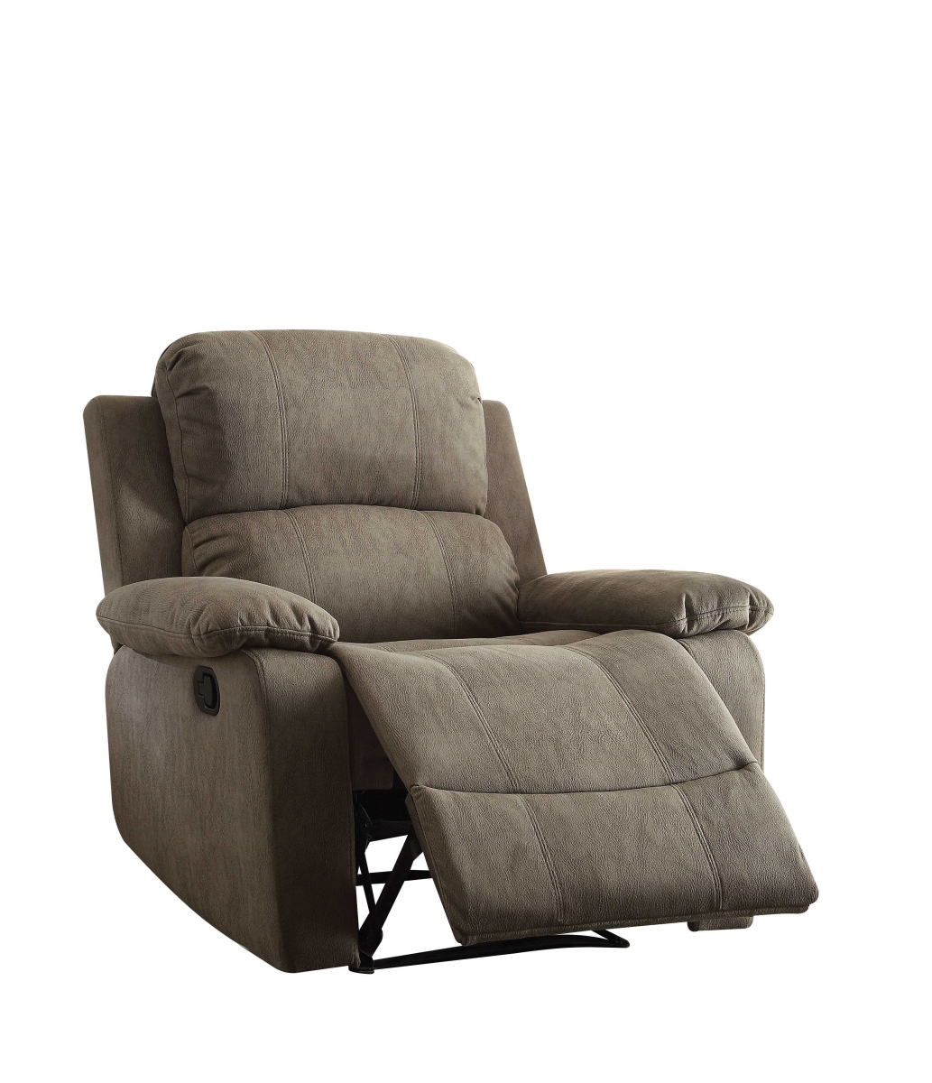 Home Roots Furniture 286180 39 X 38 X 38 In. Polished Microfiber Fabric Recliner - Gray