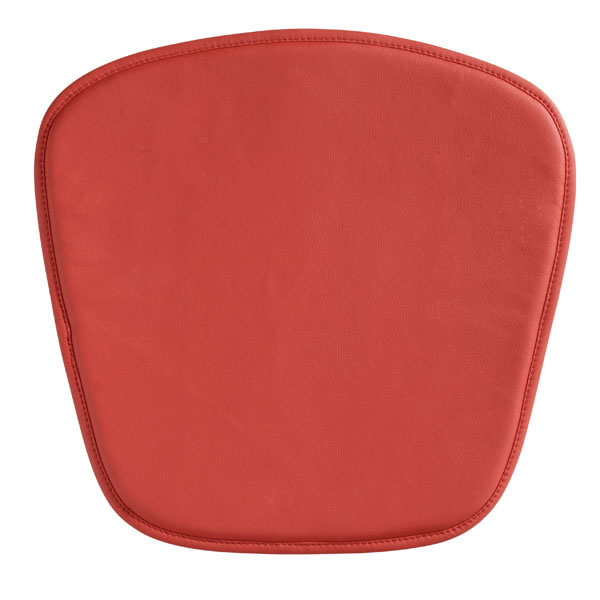 Home Roots Beddings 248943 0.5 X 17 X 17 In. Leatherette Wire Mesh Cushion Chair - Red