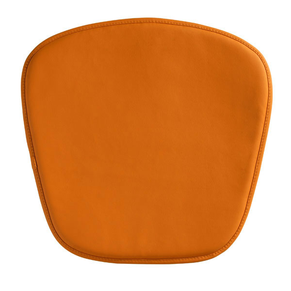 Home Roots Beddings 248944 0.5 X 17 X 17 In. Leatherette Wire Mesh Cushion Chair - Orange