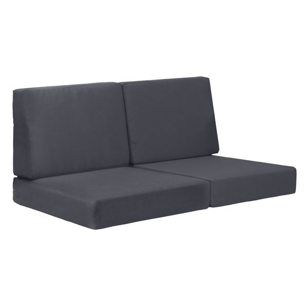 Home Roots Furniture 296314 22 X 49 X 26.5 In. Sunproof Fabric Foam Sofa Cushions - Dark Gray