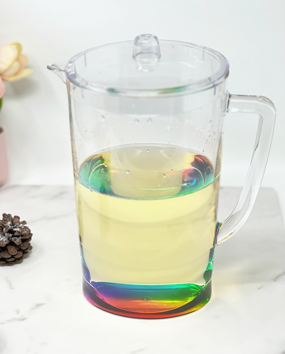 Picture of HomeRoots 523326 2.75 qt. Acrylic Pitcher, Clear & Rainbow
