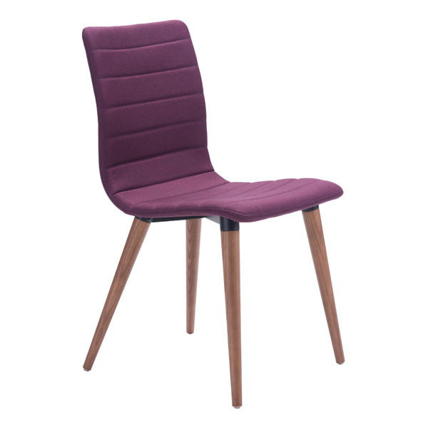 Home Roots Furniture 248756 33.9 X 17.7 X 20.9 In. Polyblend Powder Coated Metal & Solid Wood Dining Chair - Purple, Set Of 2