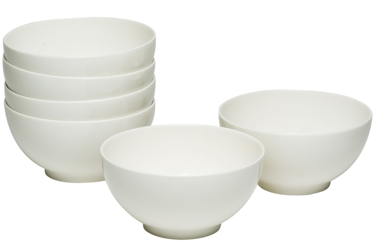 Picture of HomeRoots 483486 Porcelain Service for Six Bowl Set, White - 6 Piece