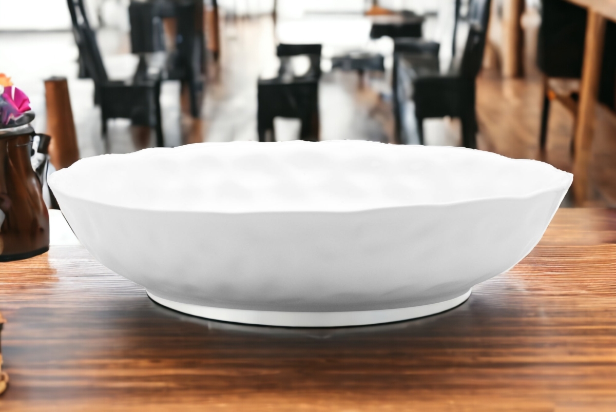 Picture of HomeRoots 483512 Round Pebbled Porcelain Service for Six Bowl Set, White - 6 Piece