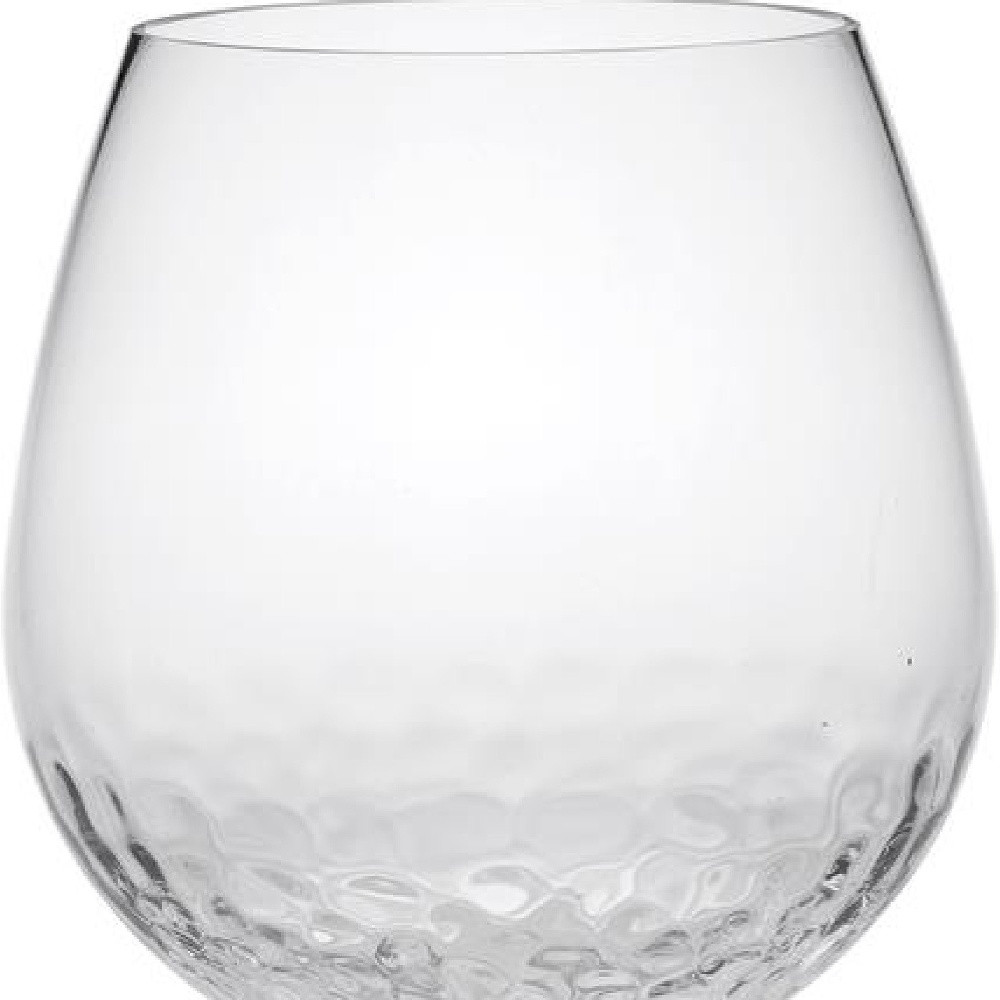 Picture of HomeRoots 521137 Dimpled Tritan Plastic Balloon or Round Bowl Stemmed All Purpose Wine Glasses, Clear - Set of 4