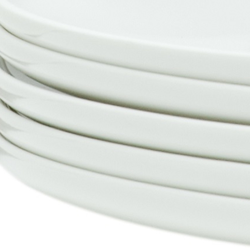 Picture of HomeRoots 483483 Round Coupe Porcelain Service for Six Dinner Plate Set, White - 6 Piece