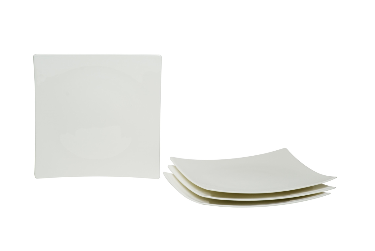 Picture of HomeRoots 483492 Square Bone China Service for Six Salad Plate Set, White - 6 Piece