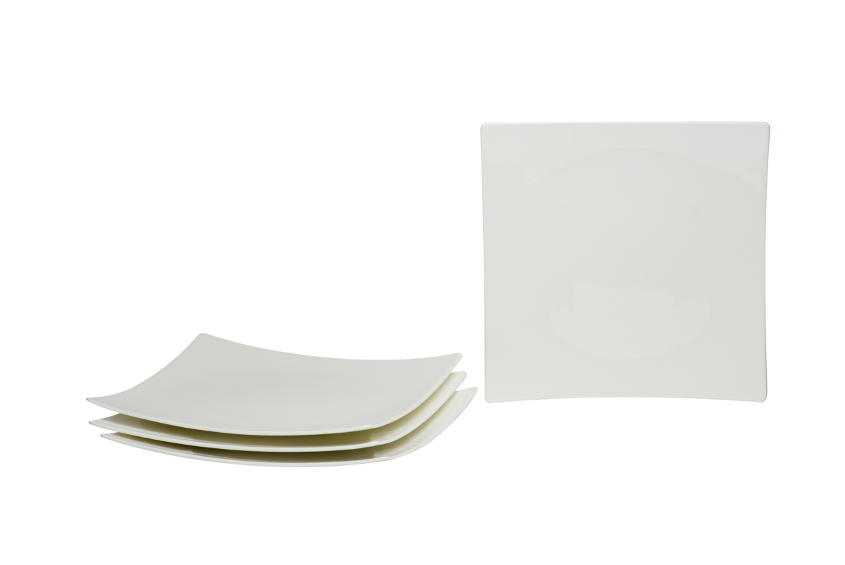 Picture of HomeRoots 483492 Square Bone China Service for Six Salad Plate Set, White - 6 Piece