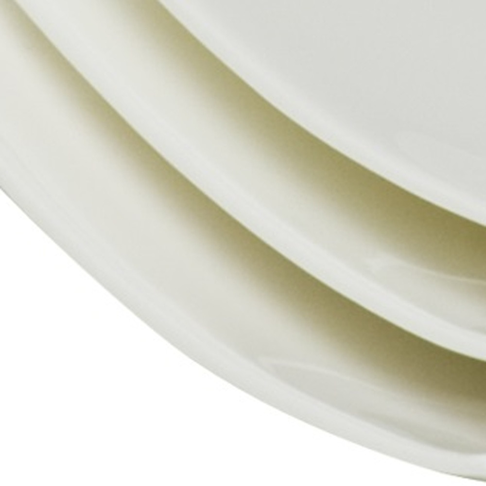 Picture of HomeRoots 483492 Square Bone China Service for Six Salad Plate Set, White - 6 Piece