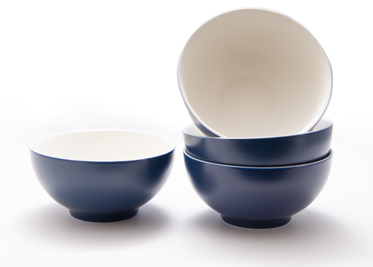 Picture of HomeRoots 483503 Porcelain Service for Four Bowl Set, Blue & White - 4 Piece