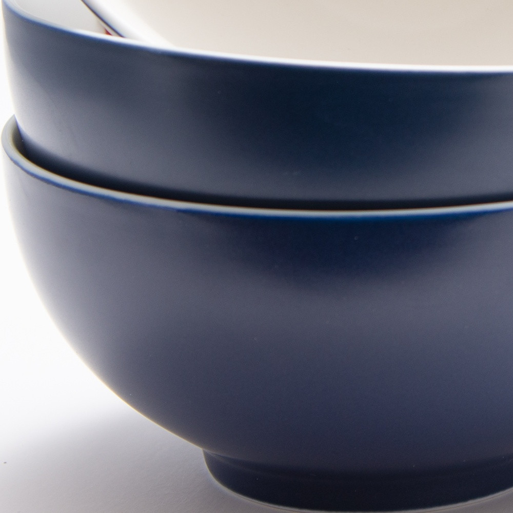Picture of HomeRoots 483503 Porcelain Service for Four Bowl Set, Blue & White - 4 Piece
